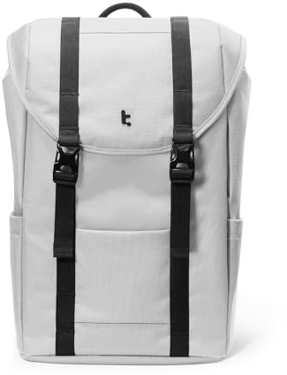 tomtoc 13-15.6 inch Flap Laptop Backpack, Vintage Unisex Lightweight, Water-Resistant Travel Casual Daypack, Work-pack Rucksack for 15.6 inch Laptop, 22L, Grey