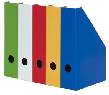 LANDRÉ Stehsammler A4, aus stabilem Karton, 7cm breit, 5 Farben, 5 Stück