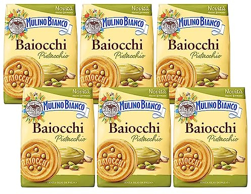 MULINO BIANCO Baiocchi - galletas rellenas de pistacho 240g (Pistacho, x6)