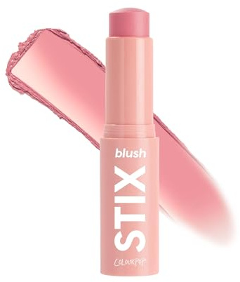 ColourPop Blush Stix - Cream Blush Stick with a Blendable, Hydrating Formula and Natural, Skin-Like Finish - Glowy Summer Makeup for Cheeks, Eyes & Lips - Cool It (0.28 oz)
