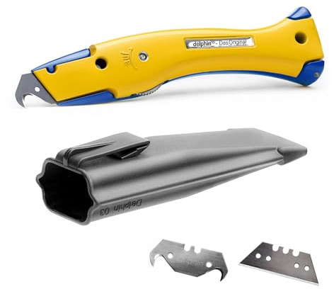 Delphin®-03 Club Edition inkl. Klingen und Kunststoffköcher, Teppichmesser