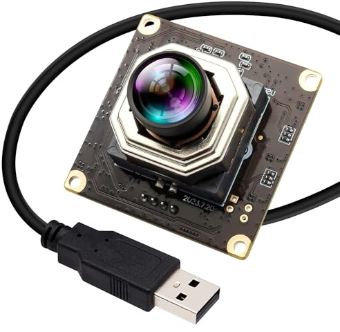 IFWATER USB Camera Module 4K Autofocus Webcam 1080P@120fps High Speed Low Light 12MP Wide Angle No Distortion Lightburn PC Cam for Industrial Inspection Altimeter Microscope 3D Printer