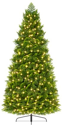 YRHome 180cm Grün Künstlicher Weihnachtsbaum mit Beleuchtung Bunt LED Premium Tannenbaum Künstlich Tannenbaum magische Christbaum Kunstbaum mit PE- & PVC-Zweigen und stabilem Metallständer