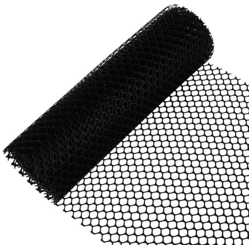 Plastic Chicken Wire Mesh Fencing, Reusable Poultry Breeding Netting for Gardening Balcony Poultry Farming Protection Black 0.5 * 1 M
