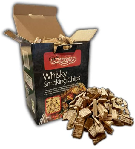 Premium Whisky Wood BBQ Smoking Chips - Sustainably Sourced - Suitable for Electric as Charcoal Pellet Grills & Smokers - For Barbecue Smoker Grilling Beef Chicken Pork Fish Vegetables - 1 Pack