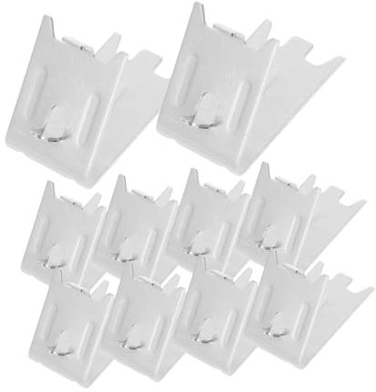 Tofficu 10pcs Freezer Shelf Support Clips Stainless Steel Hooks Replacement Shelf Clips for Refrigerator Fridge Wire Support