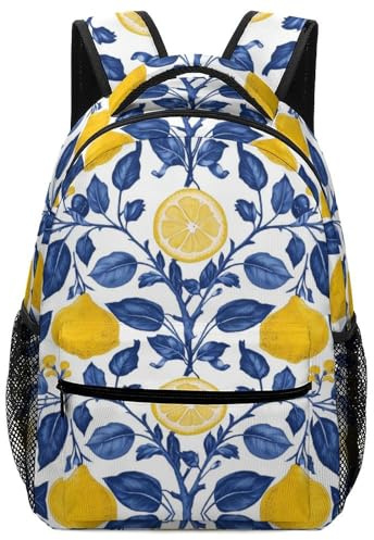 XKASKDFKE Sac A Dos Pour Garçon Citronnier Cartables Enfants Fruit Plantes Art Fruits Sac D'ecole Ecole De Livre Pour Des Garçons Filles Enfants One Size