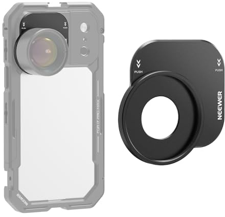 NEEWER 37mm Filter Lens Backplate for PA143/PA144 Phone Cage Only, Quick Release Video Rig Mobile Camera Photography Accessories Compatible with iPhone 17 Pro 17 Pro Max Beastgrip, PA152 (Black)