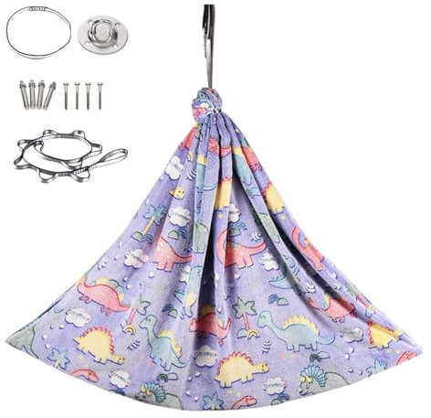 Byuexhp Columpio sensorial infantil - Hamaca luminosa con mecanismo de giro cómodo, hamaca de aire, columpio de tela para dormitorio, salón, puerta, habitación infantil, habitación de bebé, relajación
