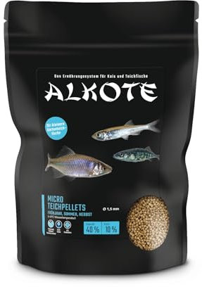 AL-KO-TE, 3-Jahreszeitenfutter, Teichpellets für kleine Teichfische, 1, 5 mm, Micro Teichpellets, 600 g