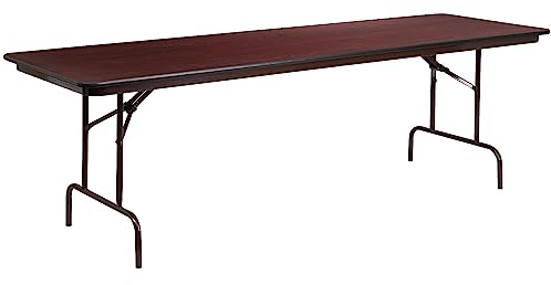 Flash Furniture 8-Foot High Pressure Mahogany Laminate Folding Banquet Table