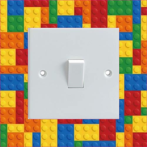 Decalarama Building Blocks - Adhesivo de vinilo para interruptor eléctrico