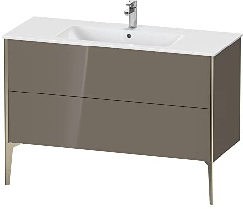 Duravit Xviu 4484 Waschtischunterbau stehend, 2 Auszüge, für Waschtisch ME by Starck 233612, 1210x480 mm, Farbe (Front/Korpus): Champagner matt/Flannel Grey hgl. - XV44840B189