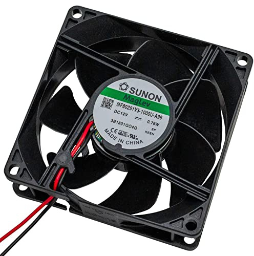 Lüfter 12V DC 0,78W 80x80x25mm 56,1m³/h 2600U/Min 56,1m³/h Sunon MF80251V31000UA99