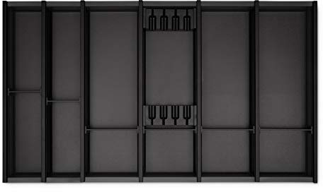 SOTECH Besteckeinsatz Cuisio anthrazit für 900 mm Korpusbreite Tiefe 473 mm mit Messerblock für Legrabox