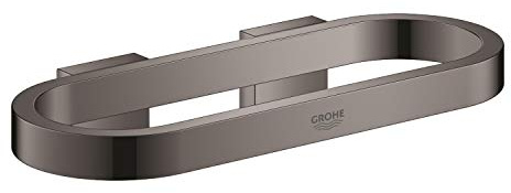 Grohe Starlight Handtuchring und Duschablage mit kratzfester Oberfläche, 8,5 x 20 x 3 cm, Graphitgrau (Referenz: 41035A00)