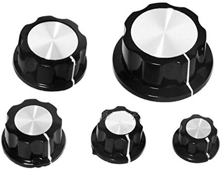 NO LOGO LSB-Potentiometer, 5pcs Knobs Potentiometer for MF-A01 / A02 / A03 / A04 / A05 Kappe 6MM Loch 20 * 12 23 * 13 28 * 15 33 * 16 45 * 20 mm Knopf Potentiometer (Größe : A01 20x12x6mm)