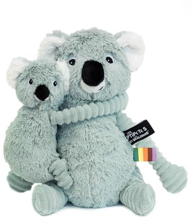 Les Deglingos – Trankilo Le Koala Mama/Baby – Plüschtier 2-in-1, weich, Geburt, Geburtstag, Weihnachten, 29 cm, Minze