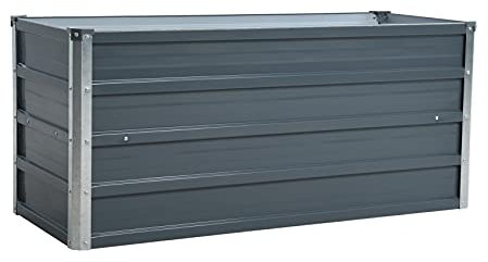 ESTEXO Hochbeet Metall Pflanzbeet Gemüsebeet Stahl Beet Pflanzkasten Blumenbeet Garten Verzinkt Gartenbeet RAL7016 (Anthrazitgrau) 100x40x45 cm