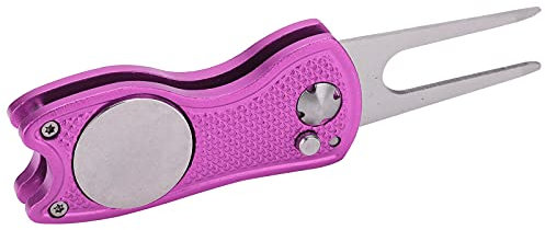 Alvinlite Metal Craft Pitchgabel-Reparaturwerkzeug aus Edelstahl, personalisierbar mit Ballmarkern, rosa Typ Pitchgabel