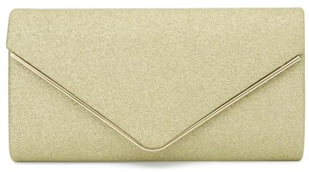 EVEOUT Damen Clutch Abendtasche in Umschlag-Design, Elegante Glitzer Handtasche für Hochzeits Party Abschlussball & Alltag