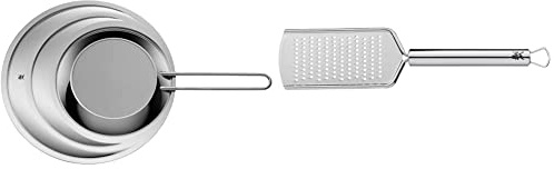 WMF ProfiPlus Spritzschutz mit einschiebbarem Griff spülmaschinengeeignet & Käsereibe 25 cm Profi Plus Cromargan Edelstahl rostfrei teilmattiert spülmaschinengeeignet