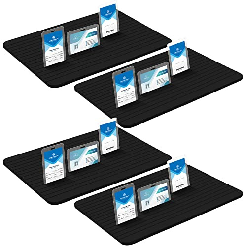 Wesiti Namensschild-Halter aus Holz, für Ausweise, Organizer, Tablett, Namensschild, Dekoration, für Büro, Schule, Geschäft (38,9 x 27,9 x 1,3 cm, schwarz), 4 Stück