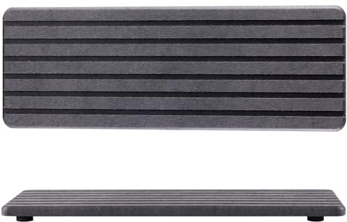 NiuYichee 2 PCS Water Absorbent Diatomite Coasters with Grooves(12 x 4 inches), Water Absorbing Stone Used for Hand soap & Cups & Drinks Bottles & Plants and Cosmetic Bottles