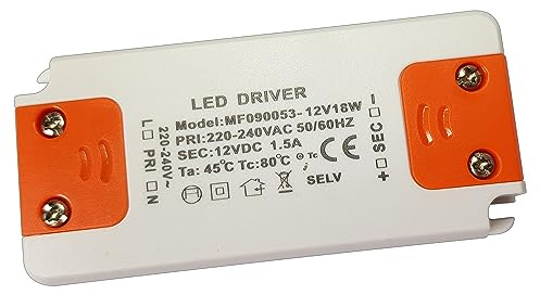 Transformador LED de 12 V CC, 18 W