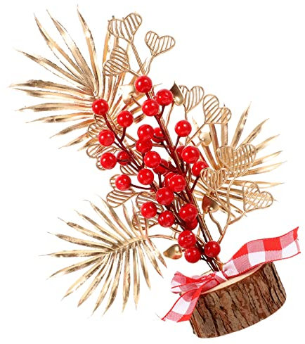 Cabilock Tischornament Mit Roten Beeren Für Frühlingsfest Neujahrsschmuck Chinesischen Stils Dekoration Für Einweihungsparty Und Feiertagszeremonie Zum Begrüßen des Neuen Jahres