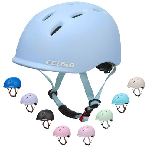 CELOID Kids Helmet,Baby Bike Helmets for Ages 8-10-16 Years Boys Girls,Adjustable Multi-Sport Cycling Skateboard Roller Skat Scooter Rollerblade Balance Skateboarding Helmet,SkyBlue