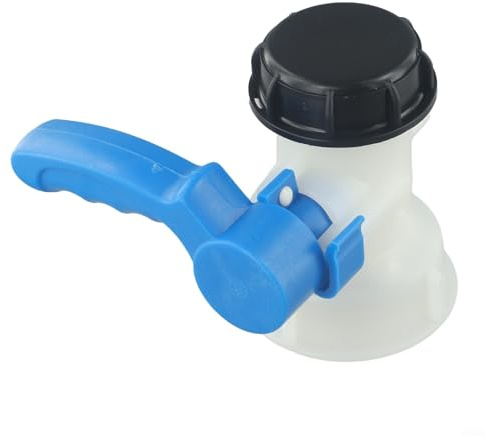 HpLive 75 mm DN50 Kugelhahn für Wassertank IBC Auslaufventil Kunststoff Integrierte Absperrklappe 75 mm DN50 1000L IBC Tonneneimer