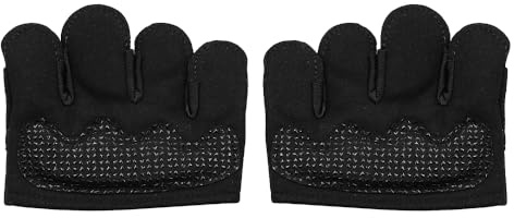 Tiardey 1 Pair Weight Lifting Gloves, Gym Gloves, Anti-slip Four Finger Workout Glove, Palm Protectors for Cycling, Rowing, Yoga (Black)