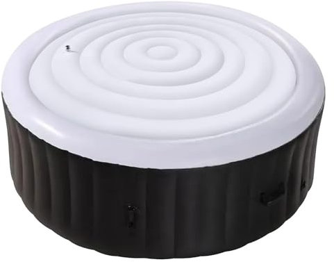 YIQIYOU Whirlpool-Abdeckung Rund Aufblasbar energiesparend Spa-Abdeckungen für Whirlpool, wasserdicht und isoliert Abdeckung Winddicht ＆ regendichte Whirlpool-Abdeckung (Größe : 145cm/4.7 Ft)