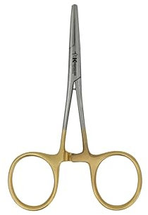 Klemme, 14 cm, Gold, gerade