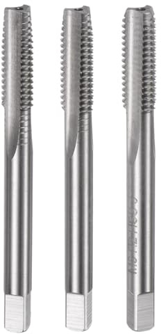 QUARKZMAN 3-teiliges metrisches Handgewindebohrer-Set M8 x 1,25 | Kegel/Stecker/Grundgewindebohrer, Handgewindeschneidwerkzeug-Set, Hochgeschwindigkeitsstahl