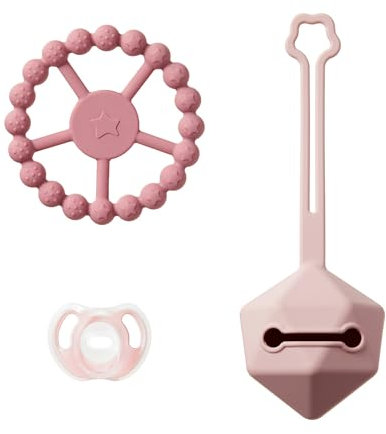 Tommee Tippee Silicone Comfort Gift Set Ultra-Light Soother, Carry Case & Teething Ring 0-6m+