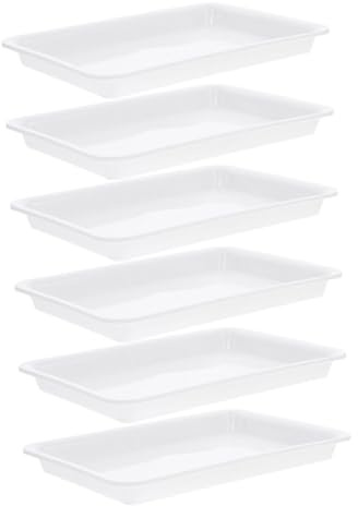 ANDRESLAD 6pièces Plateaux Rectangulaires pour Pots De Fleurs Assiettes pour Plantes à Eau Récupérateurs Eau pour Jardinières Intérieures