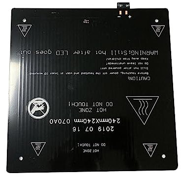 Heizbett für 3D-Drucker, 24 V, 140 W, Aluminium, Heizbett, Heizplattform für 3D-Drucker-Zubehör, 240 x 240 x 3,0 mm, Schwarz