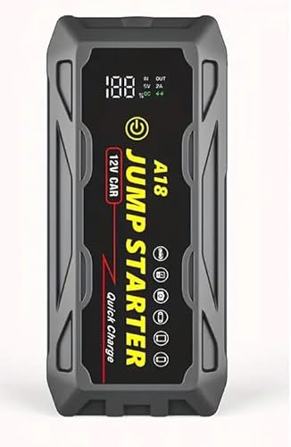 Booster Batterie Voiture 37000mah pour vehiculeEssence/Diesel Portable et degrande capacité Puissant, Booster Démarreuravec Pinces intelligentes étendues,