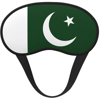 Augenmaske mit Flagge von Pakistan, zum Schlafen, weicher Komfort, Augenschatten, Verdunkelung, Augenmaske, Reisen, Camping