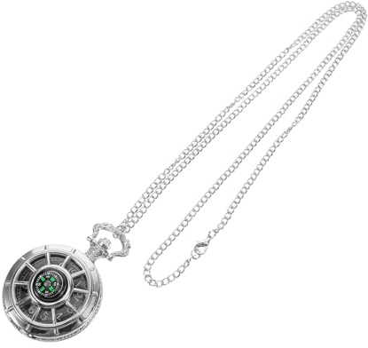 Supvox Mode-taschenuhr Kleine Taschenuhr Outdoor-kompass-Uhr-Requisite Kompass -schlüsselanhänger Wandern Zinklegierung Silver