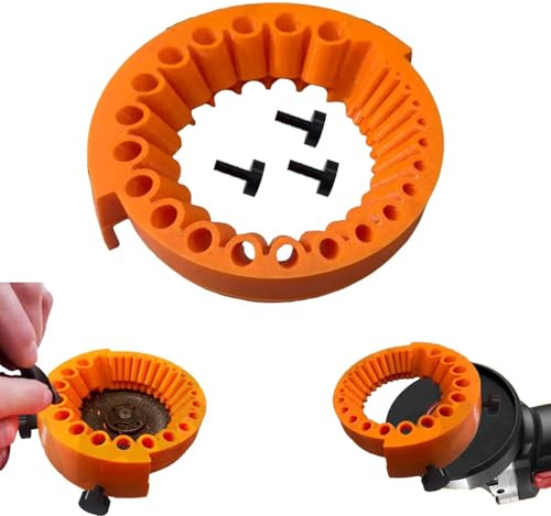 Drill Bit Sharpener, Power Drill Bit Grinding Attachment, Handheld Angle Grinder, Universal and Tool Sharpener, 2 to 13 mm Drill Bits for Grinding 125 mm Grinder (Orange)