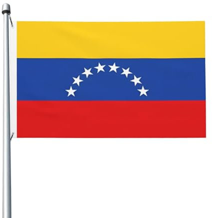 Bandera Venezuela 9,6 x 1,5 m de doble cara - Banner robusto para exteriores y jardín, perfecto para decoración interior y exterior