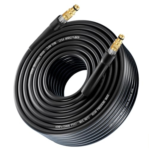 20M Hochdruckschlauch für Kärcher K2 K3 K4 K5 K7, Hochdruckreiniger Schlauch mit Quick Connect Click-System, Hochdruck Verlängerung Ersatzschlauch Hochdruckreiniger Zubehör, 40MPa(5800 PSI)