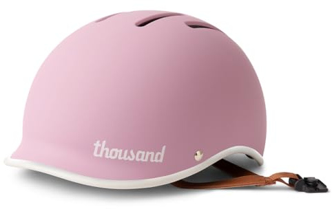 Thousand Heritage 2.0 Adult Bike Helmet; The Original Low Profile Retro Commuter Cycling Helmet Safety Certified for Bicycle Skateboard Skating Roller Skates; for Men & Women (Petal Pink, M)