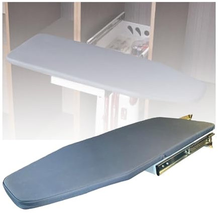 Mini planche à repasser coulissante pour placard – Housse en tissu amovible pour salle de bain et meuble de toilette – 31 x 81 cm – Parfaite pour les petits espaces