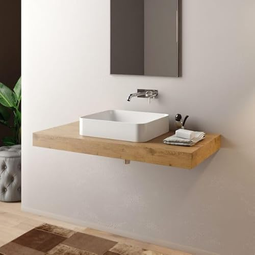Mobo Mensolone bagno per lavabo da appoggio 100 cm, 100x46x8 cm, aramo light