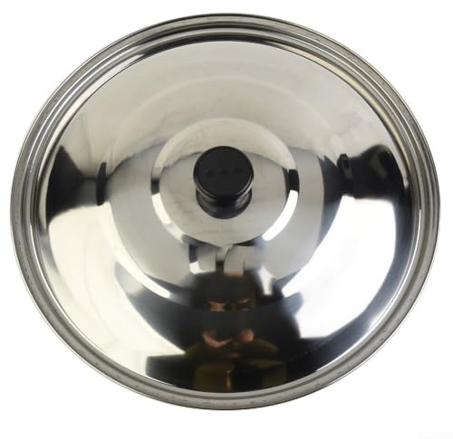 Besttoolifes Stainless Steel Pot Lid Kitchen Cookware Cover With Heat Resistant Handle For Frying Pan Wok Saucepan Casserole Multiple Sizes 32-40cm(32cm)