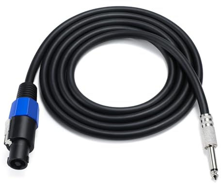 FUUGlan Câble Speakon mâle vers câble mâle 6,35 mm 6,35 mm vers prise jack 6,5 mm